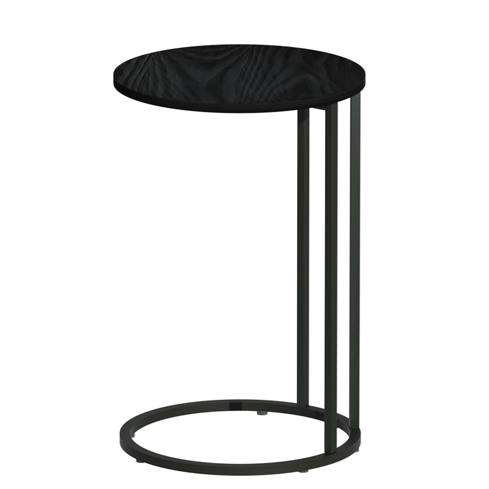 TWSC Coffee Table Side Table Round Black Martha