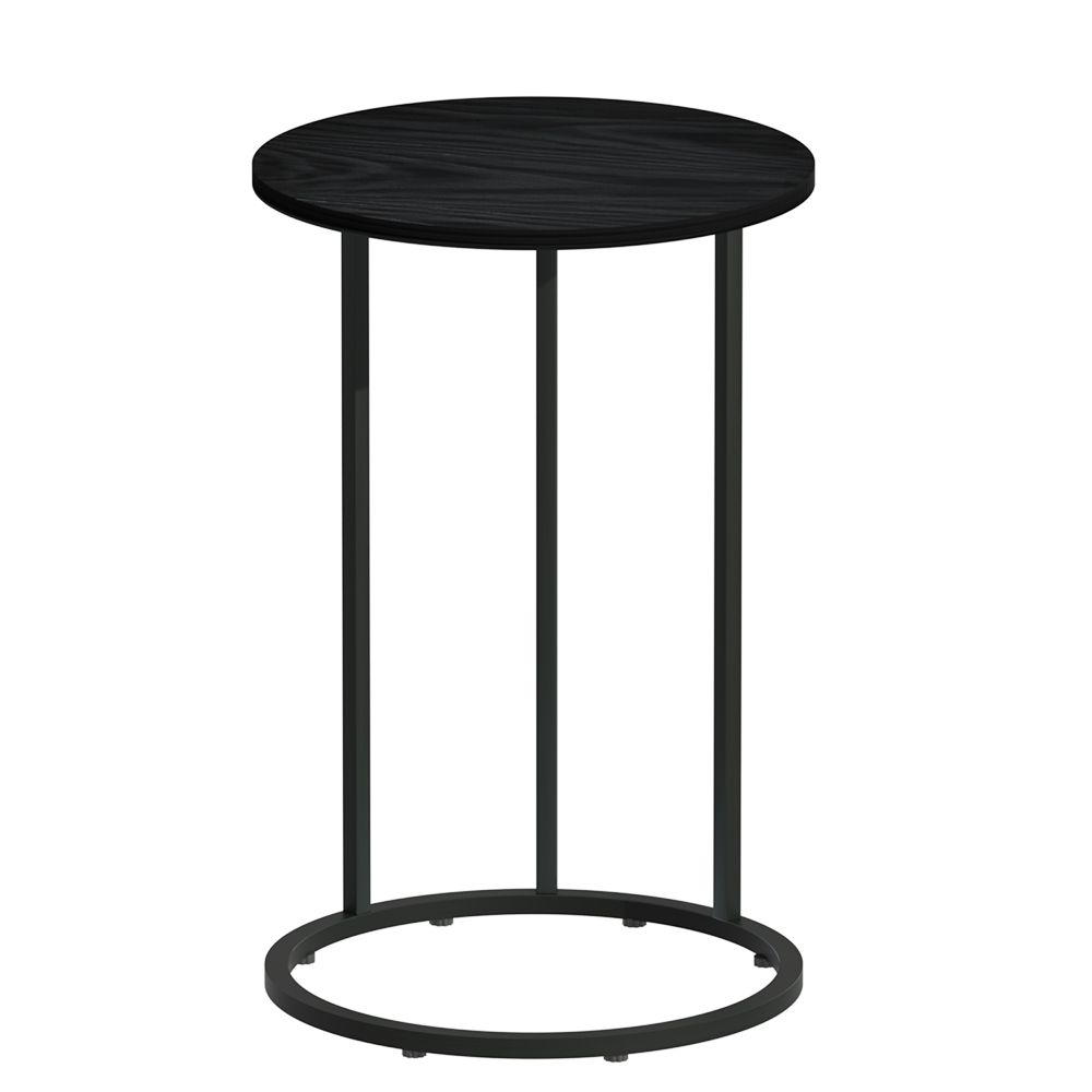 TWSC Coffee Table Side Table Round Black Martha