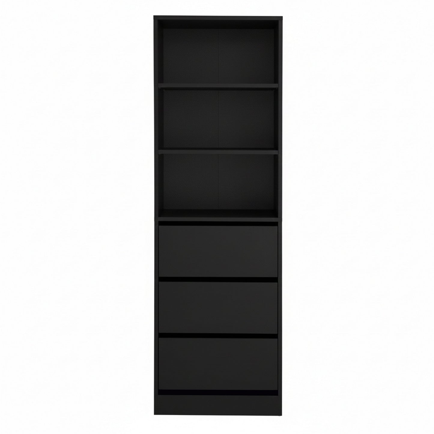 Chest of Drawers – 3 Drawers, Black Tallboy Cabinet