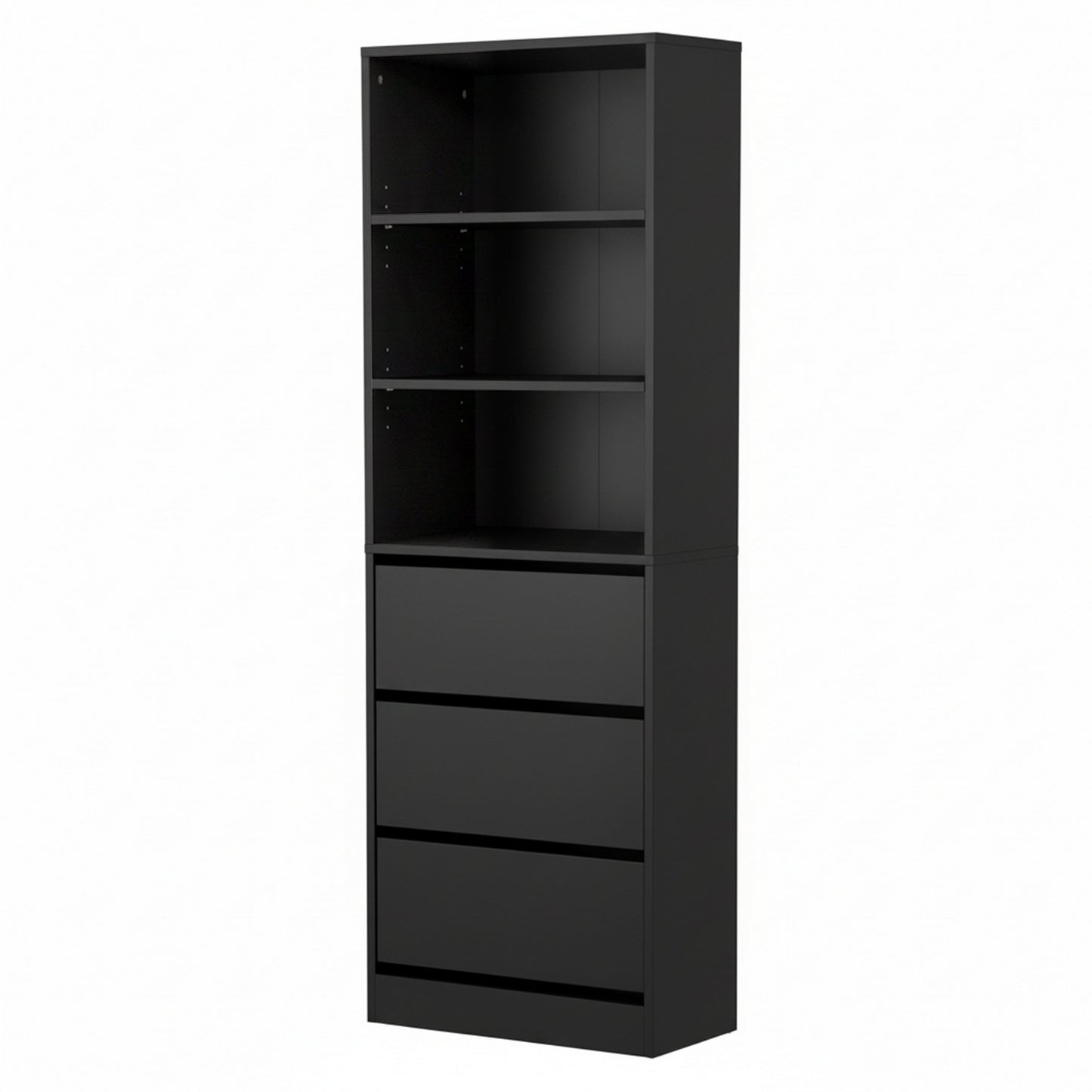 Chest of Drawers – 3 Drawers, Black Tallboy Cabinet