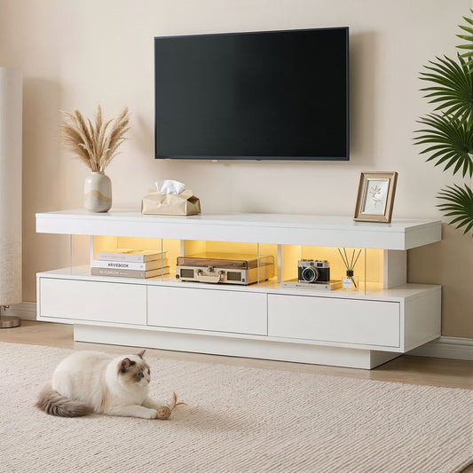 TWSC TV Unit LED 160CM Storage Drawer White