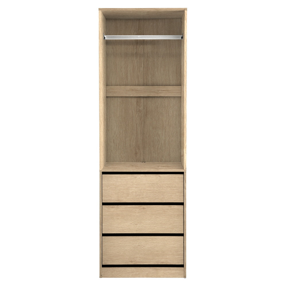 Wardrobe Storage Organizer – 3 Drawers, Pine Finish