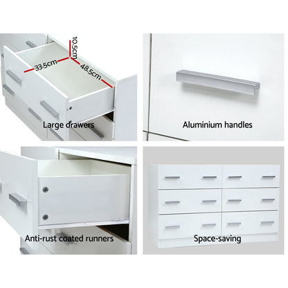 TWSC 6 Chest of Drawers - VEDA White