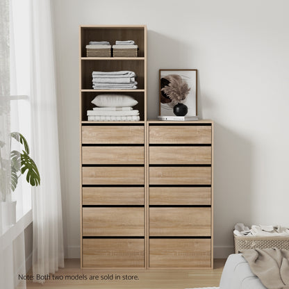 Chest of Drawers – 6 Spacious Drawers, Pine Finish