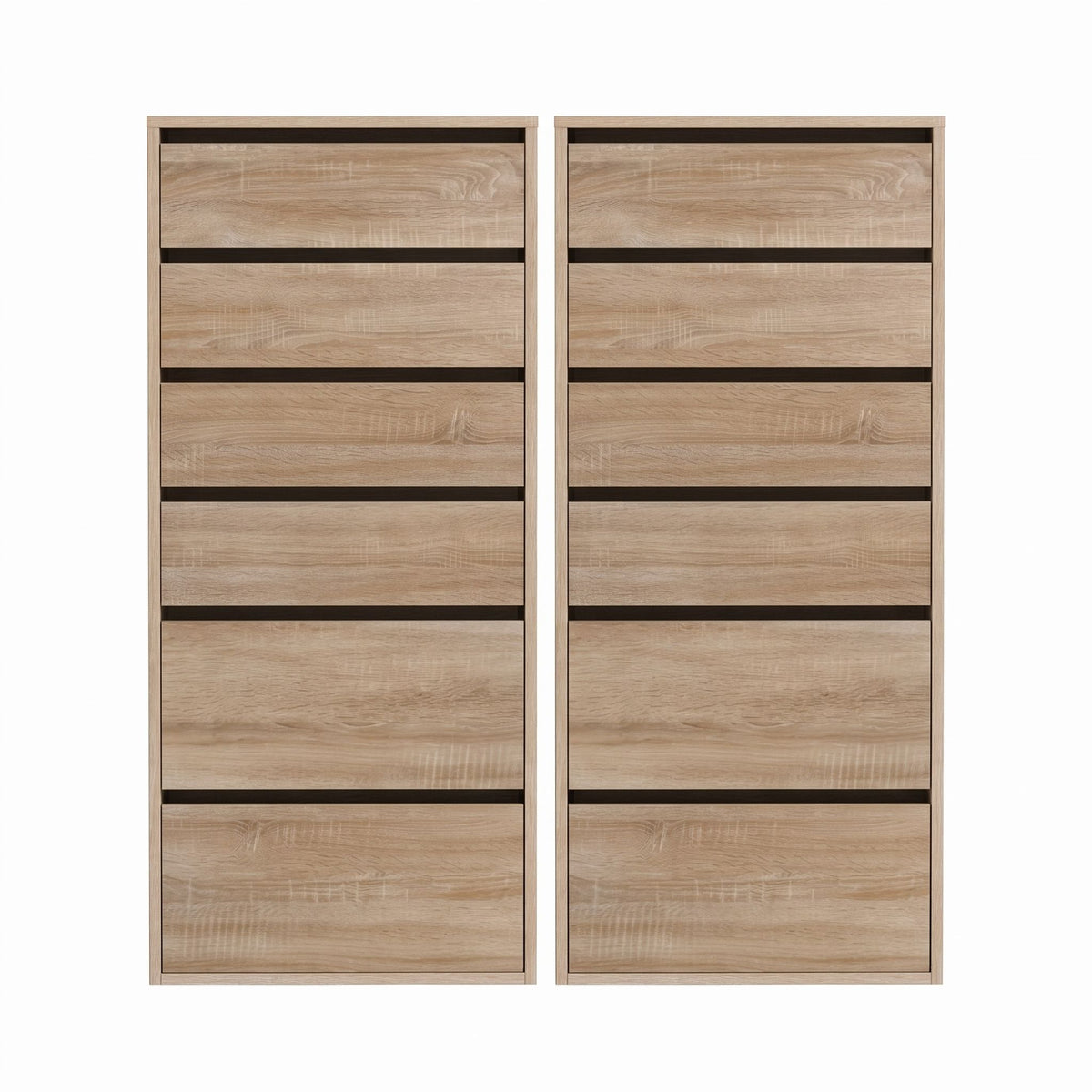 TWSC 2x Chest of 6 Drawers Dresser Tallboy Pine