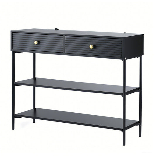 TWSC Console Table 3-Tier Black