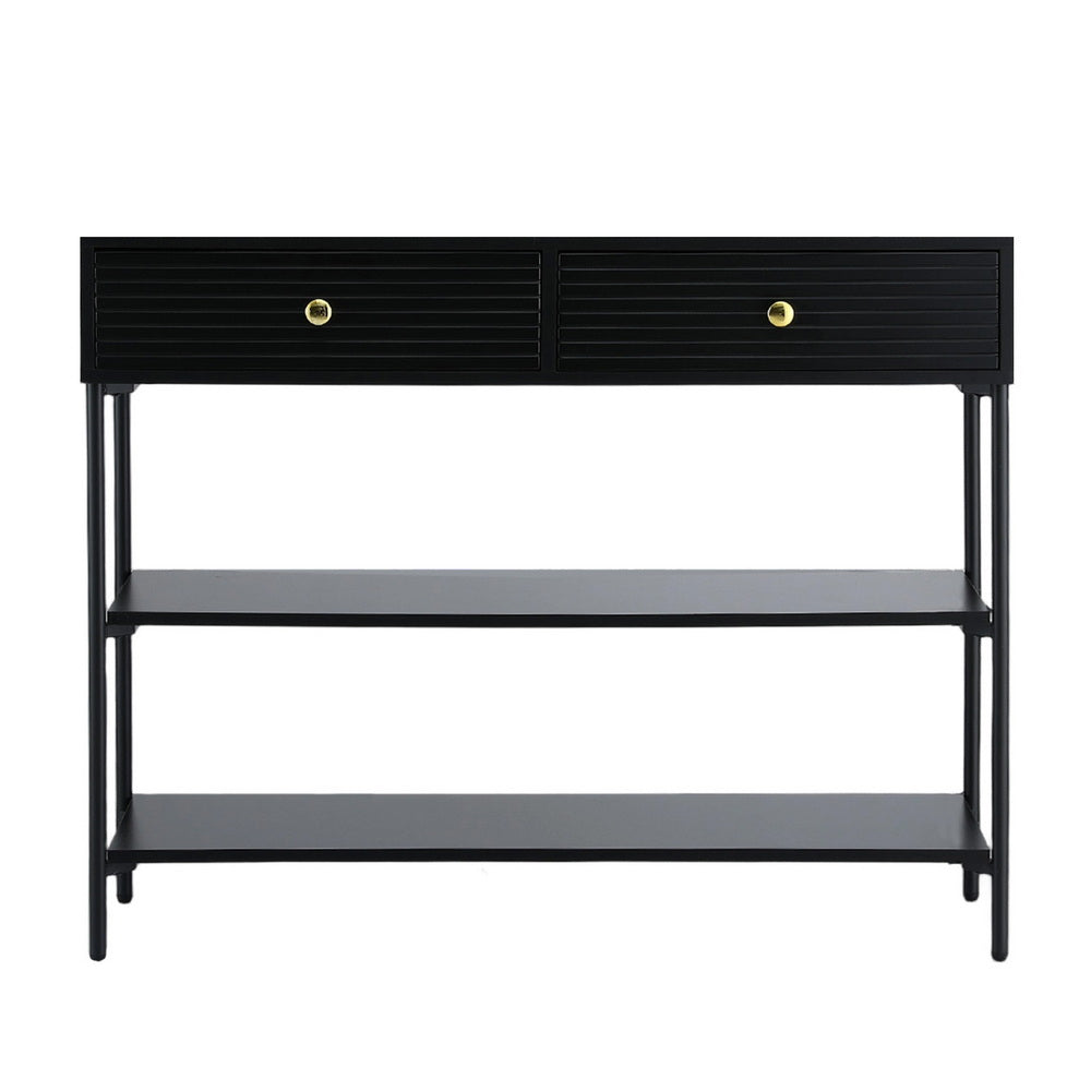 TWSC Console Table 3-Tier Black