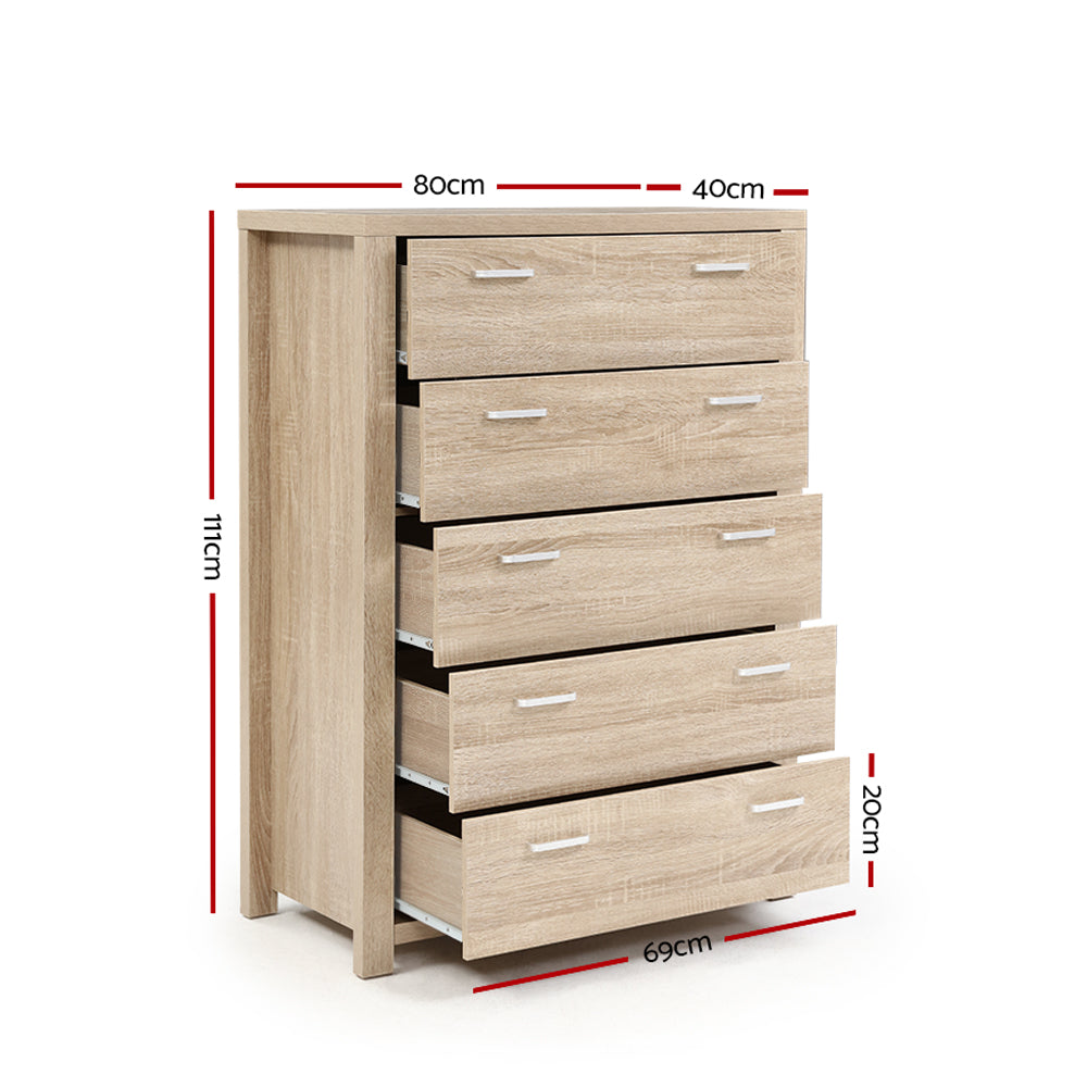 TWSC 5 Chest of Drawers - MAXI Pine
