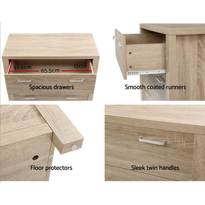 TWSC 5 Chest of Drawers - MAXI Pine