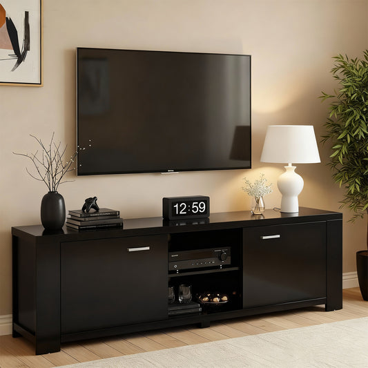 Entertainment Unit – Contemporary Design, Black, 160cm