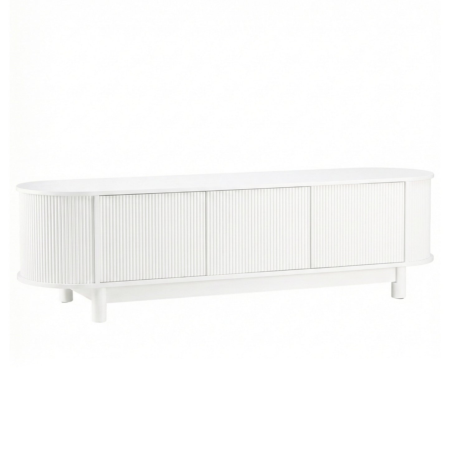 Entertainment Unit – Storage Cabinet with Soft Close, 160cm White