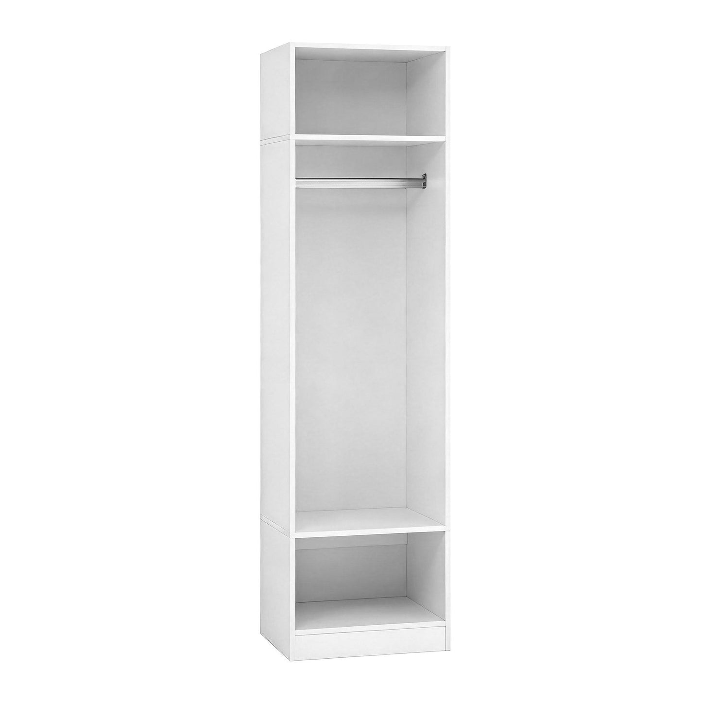 TWSC 2X Wardrobe Clothes Closet Storage Organiser Shelf White