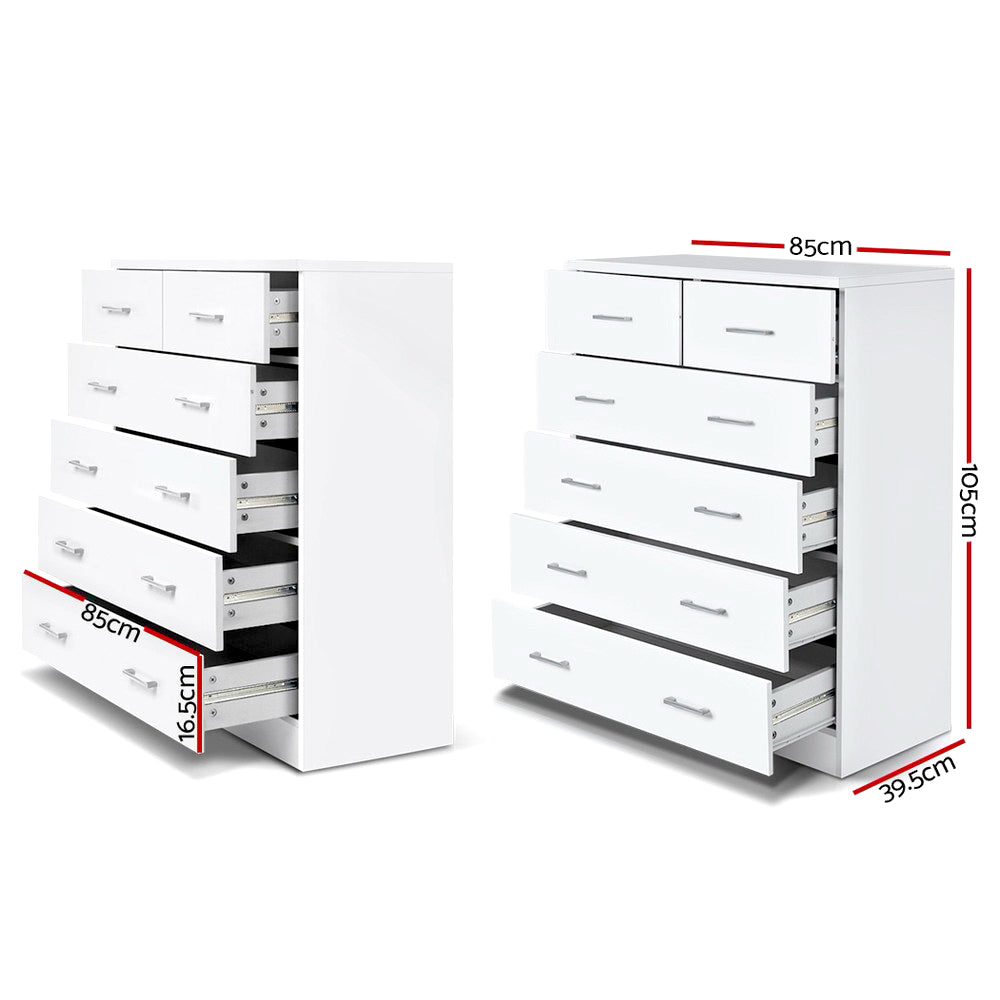 TWSC 6 Chest of Drawers - ANDES White