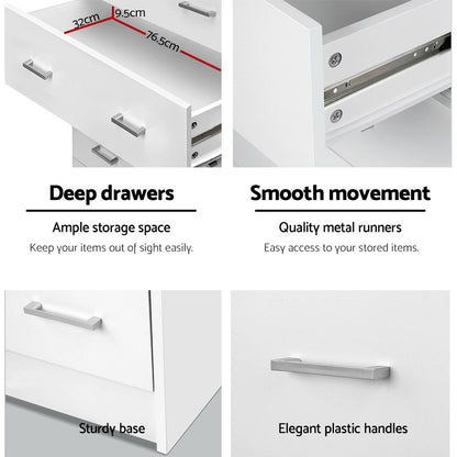 TWSC 6 Chest of Drawers - ANDES White