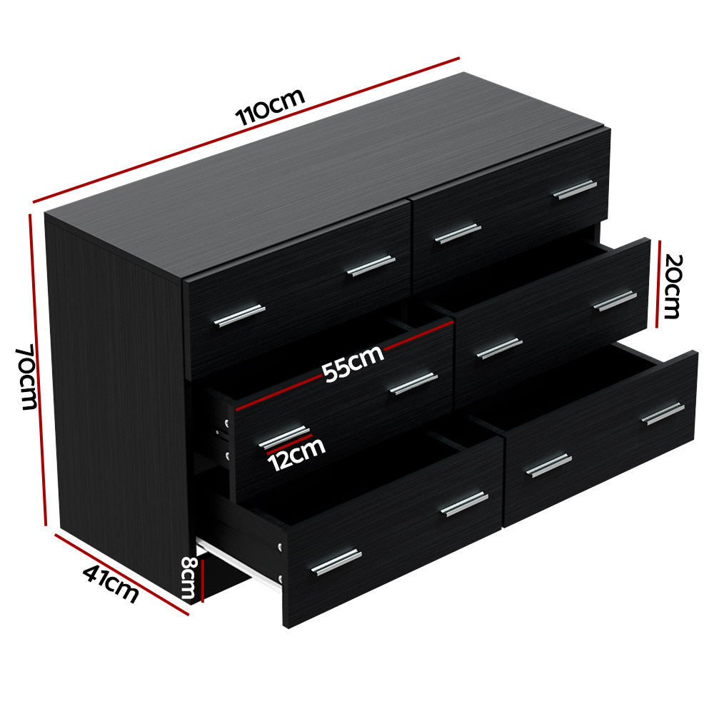 TWSC 6 Chest of Drawers - VEDA Black