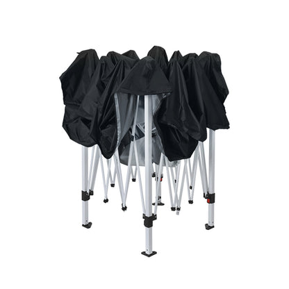 Pop-Up Gazebo with Mesh Walls – 3x3m Black Outdoor Canopy Tent