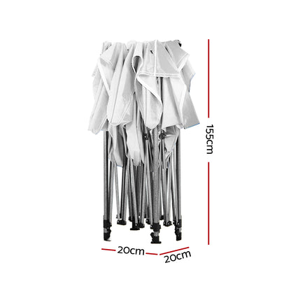 Gazebo Pop Up Marquee – 3x6 Folding Tent, White 500D Oxford Fabric