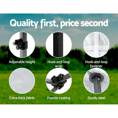 Gazebo Pop Up Marquee – 3x6 Folding Tent, White 500D Oxford Fabric