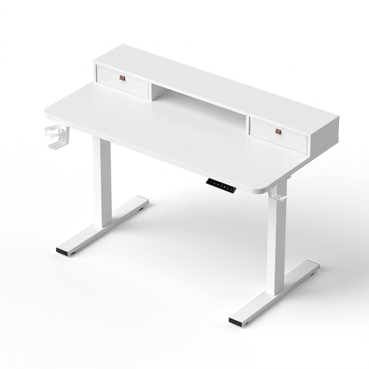 TWSC Electric Standing Desk Height Adjustable Home Office 120cm White
