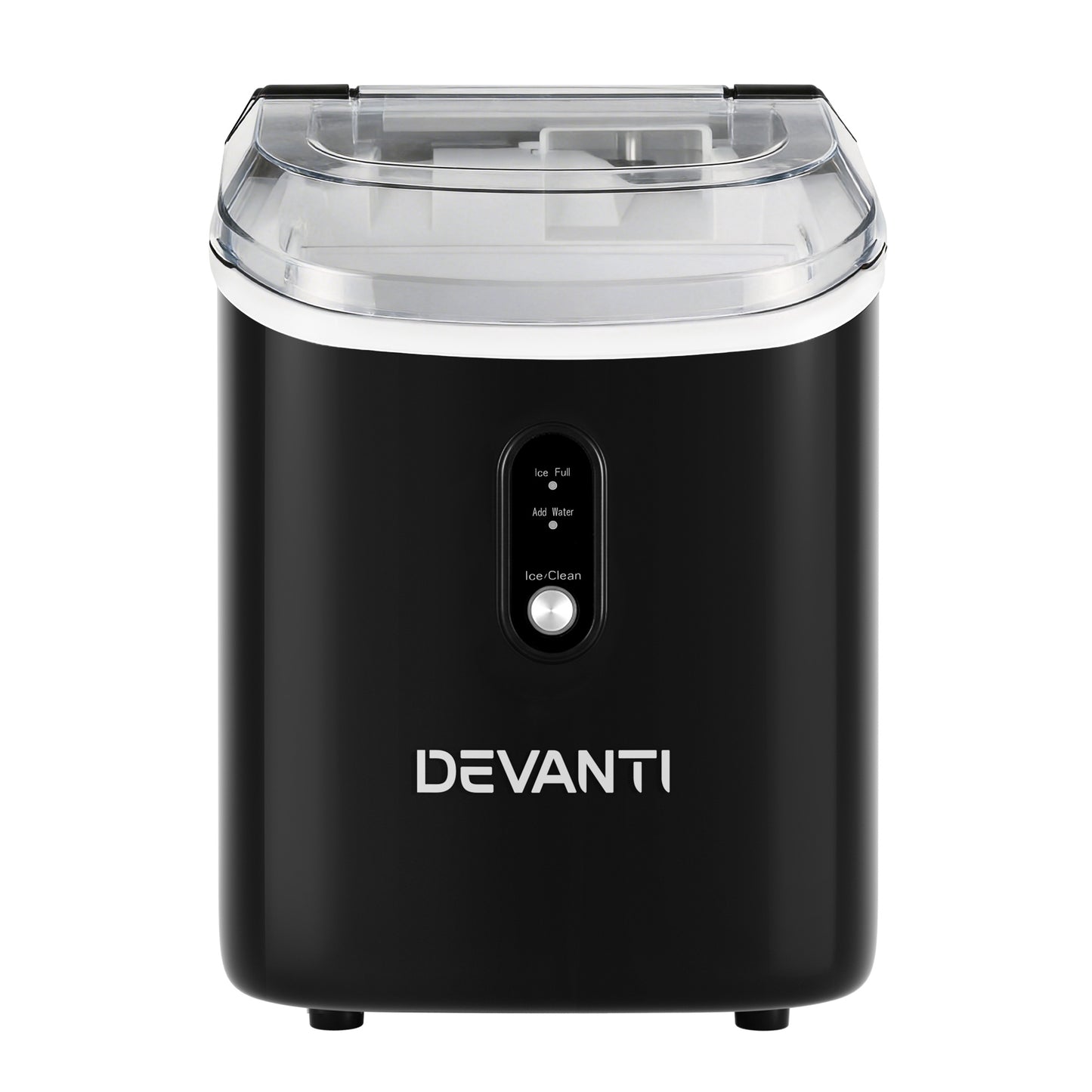 Devanti Nugget Ice Maker – 15kg Daily Capacity, Compact Black Design