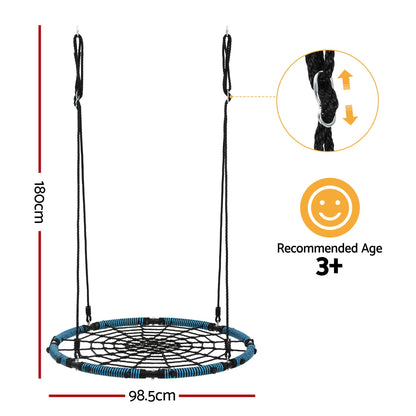 TWSC Tree Swing Net Hammock 98.5cm for Backyard Porch Outside Playground