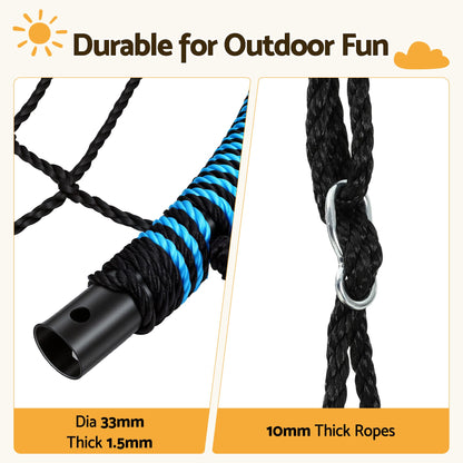 TWSC Tree Swing Net Hammock 98.5cm for Backyard Porch Outside Playground
