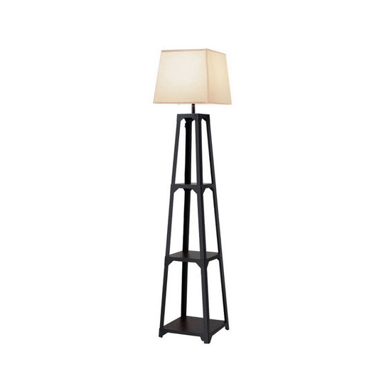 TWSC Floor Lamp 3 Tier Shelf Storage LED Light Stand Home Room Vintage White