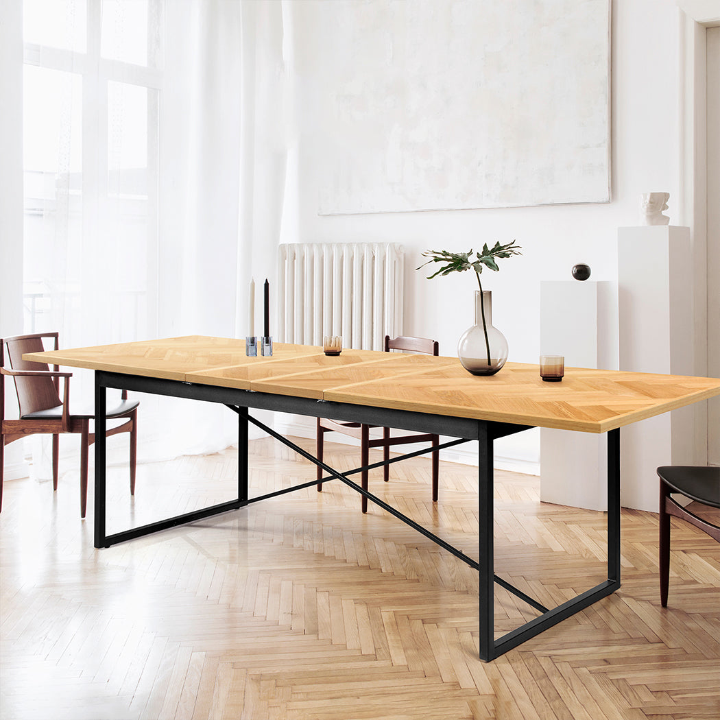 Levede Dining Table Extendable Rectangle Kitchen-2065254414268108807