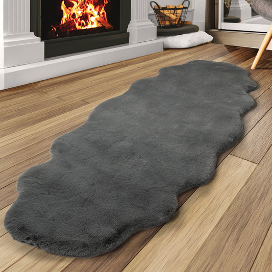 Marlow Floor Rug Area Rugs Cloud Fluffy 80X200cm Grey-2065254459767918599
