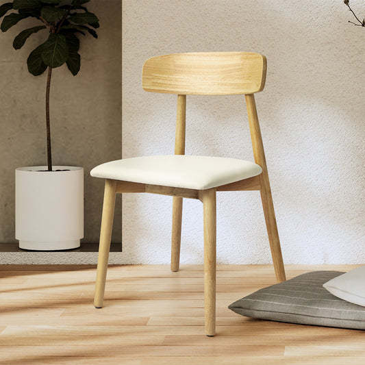 Levede 2x Dining Chairs Kitchen Chair Natural-2065254618316804102