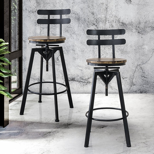 Levede 4x Bar Stool Industrial Adjustable-2065254251537502214