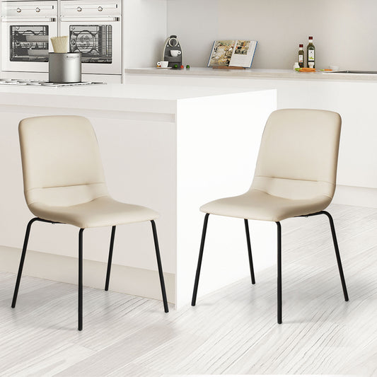 Levede Stackable Dining Chairs Kitchen Beige-2065254614399324166