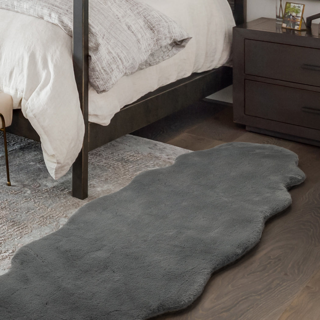 Marlow Floor Rug Area Rugs Cloud Fluffy 80X200cm Grey-2065254459767918598
