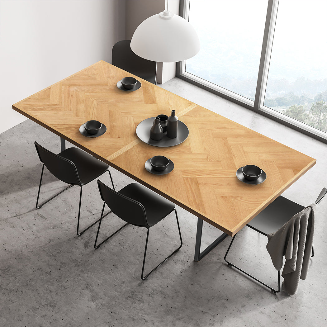 Levede Dining Table Extendable Rectangle Kitchen-2065254414268108806