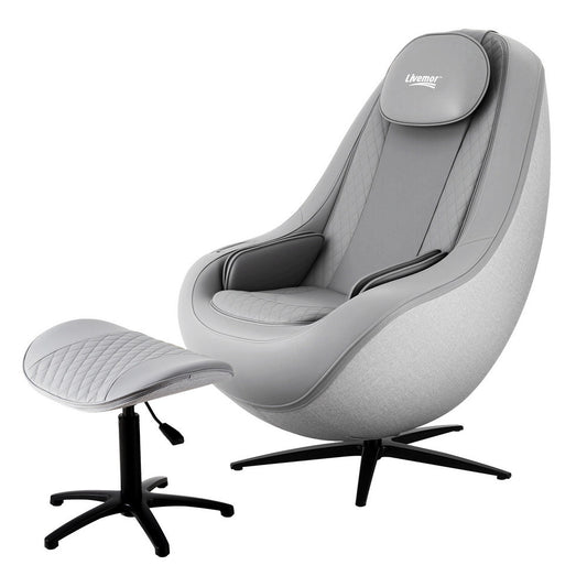 Massage Chair 3D Roli Electric Recliner with Bluetooth Speaker, Grey PU Leather