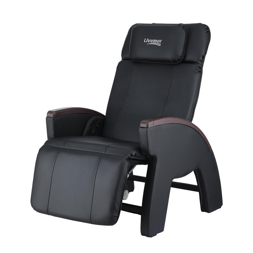 Aria Massage Chair – Electric Recliner with Heating, Black PU Leather