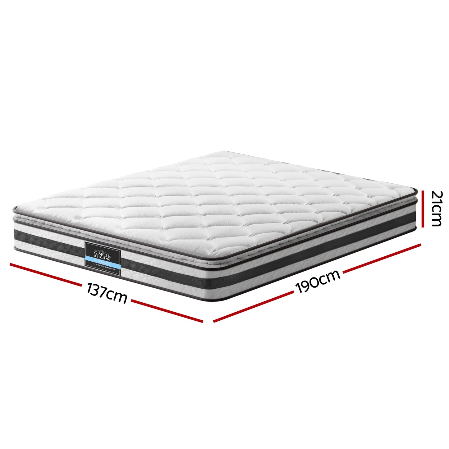 Normay Series Double Pillow Top Mattress – 21cm Medium Firm