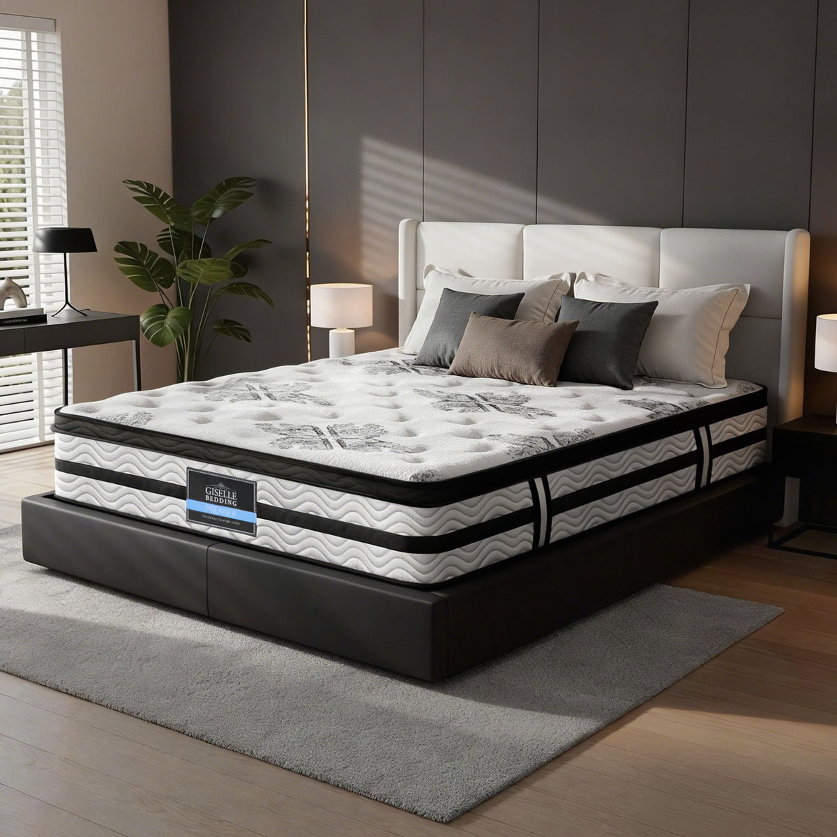 Giselle Bedding Euro Top Mattress – 34cm Medium Firm, Queen Size