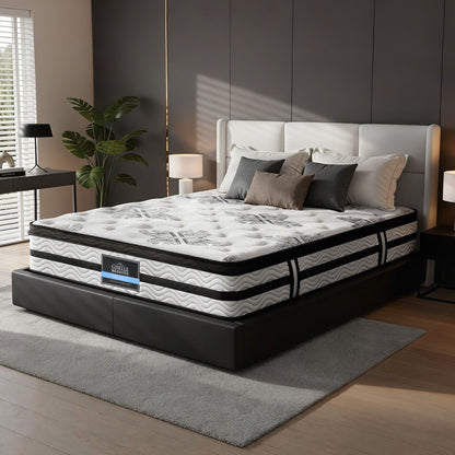Giselle Bedding Euro Top Mattress – 34cm Medium Firm, Queen Size