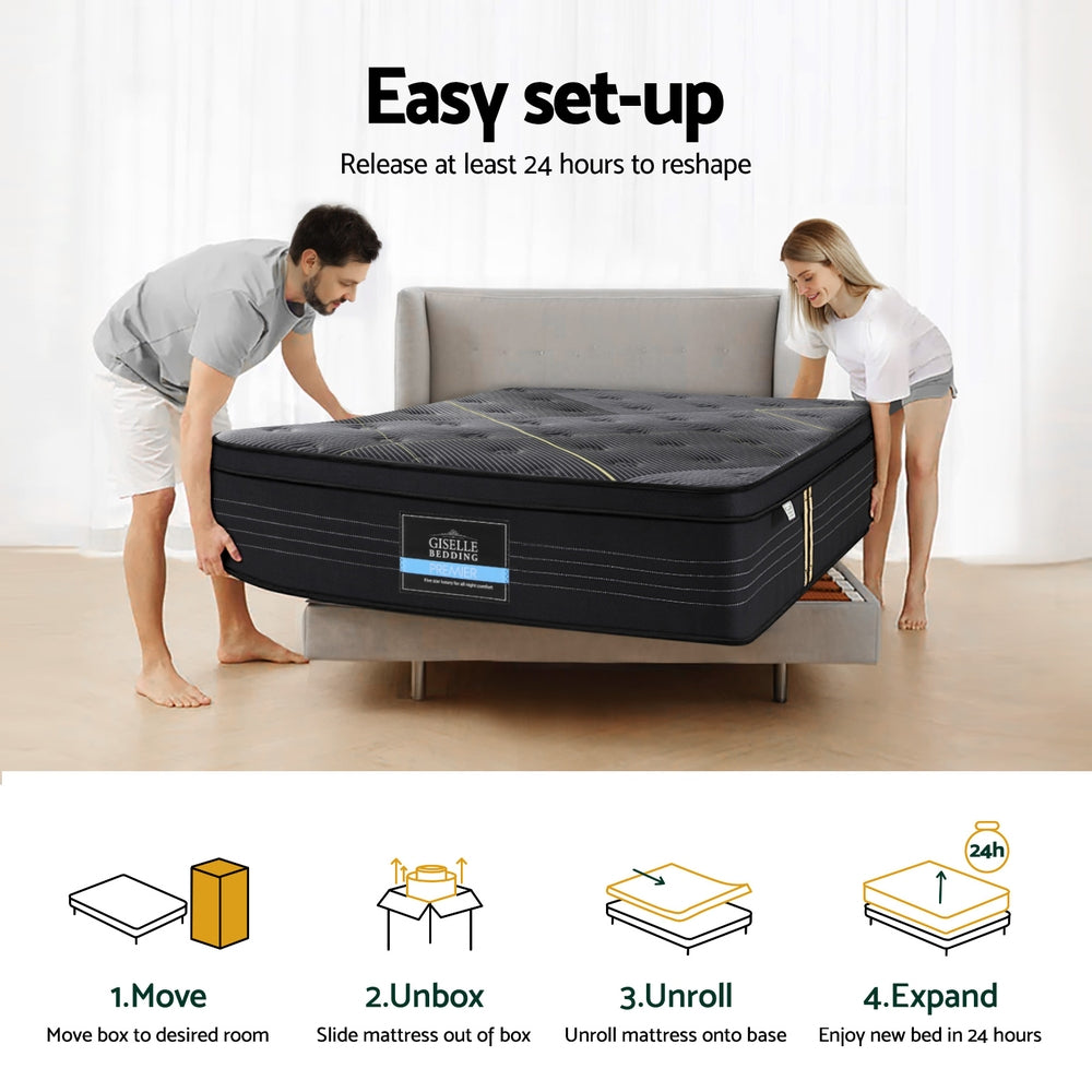 Giselle Mattress – Bamboo Pocket Spring, King Single, 35cm Firm Foam