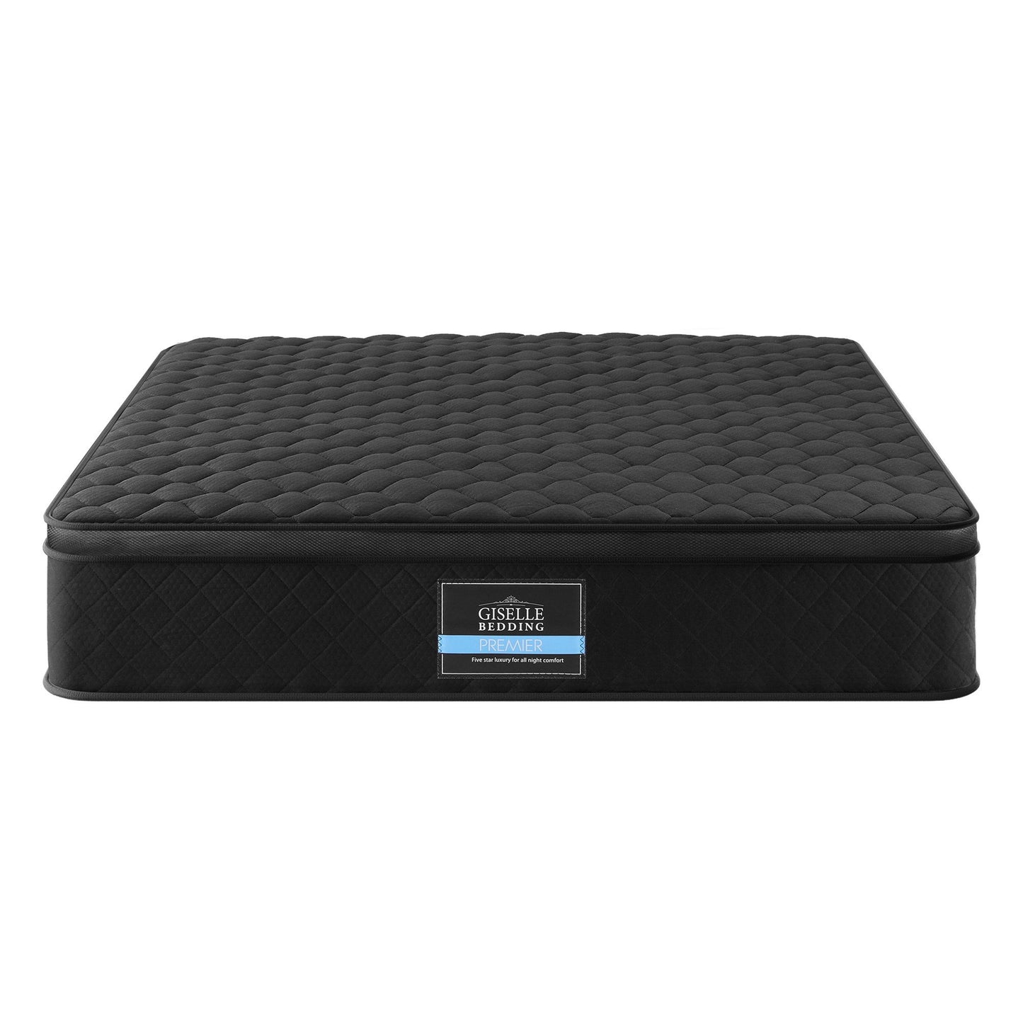 Giselle Bedding Muse Mattress – 34cm Medium Firm, Double, Black Euro Top
