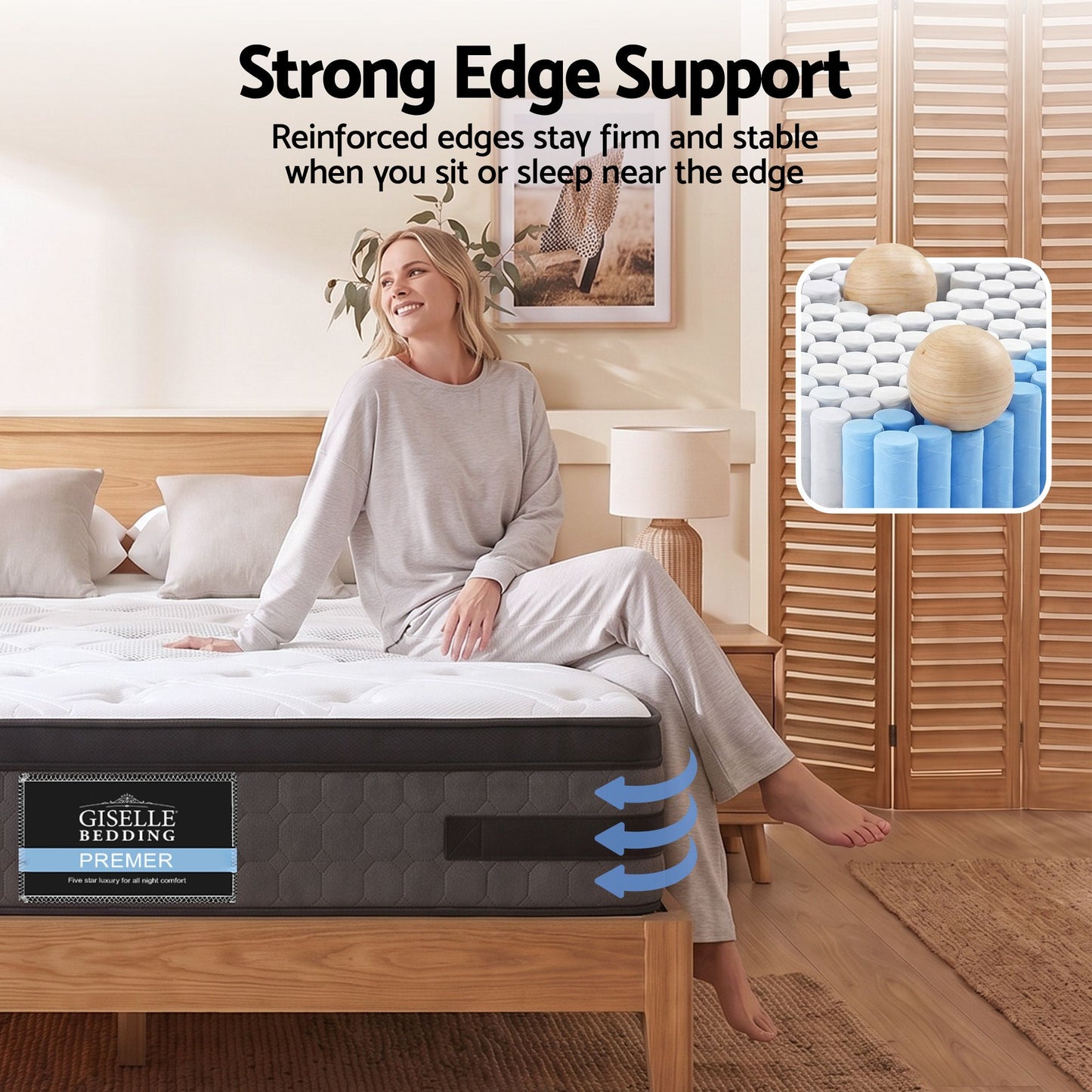 Luna Series Queen Mattress – Cool Gel Memory Foam, 36cm Thick