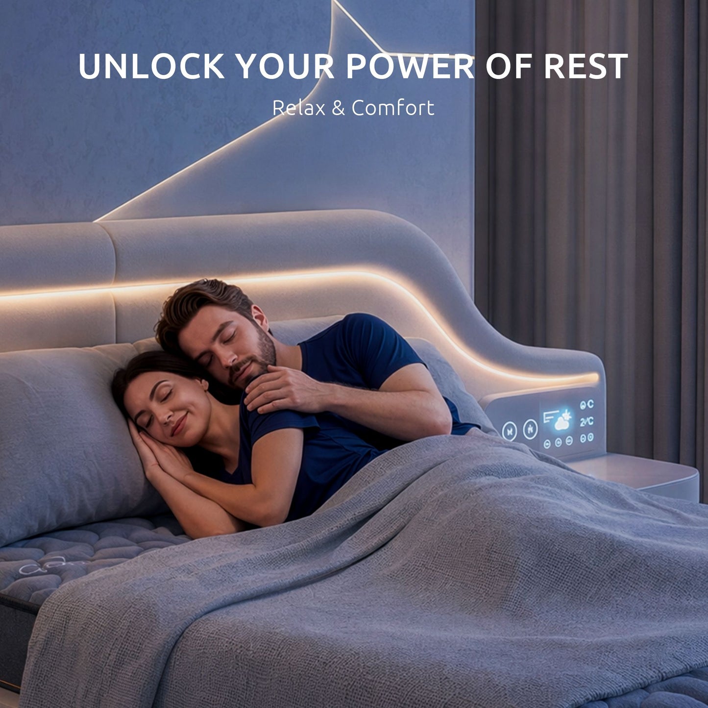 Double Hybrid Mattress – 25cm Pocket Spring with Bamboo Charcoal Fabric and Egg Crate Foam