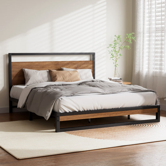 TWSC Bed Frame Queen Size Metal Bed Frame DANE