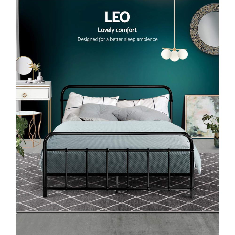 TWSC Bed Frame Metal Bed Frame LEO - Double (Black)