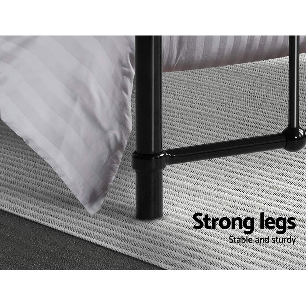 TWSC Bed Frame Metal Bed Frame LEO - Double (Black)