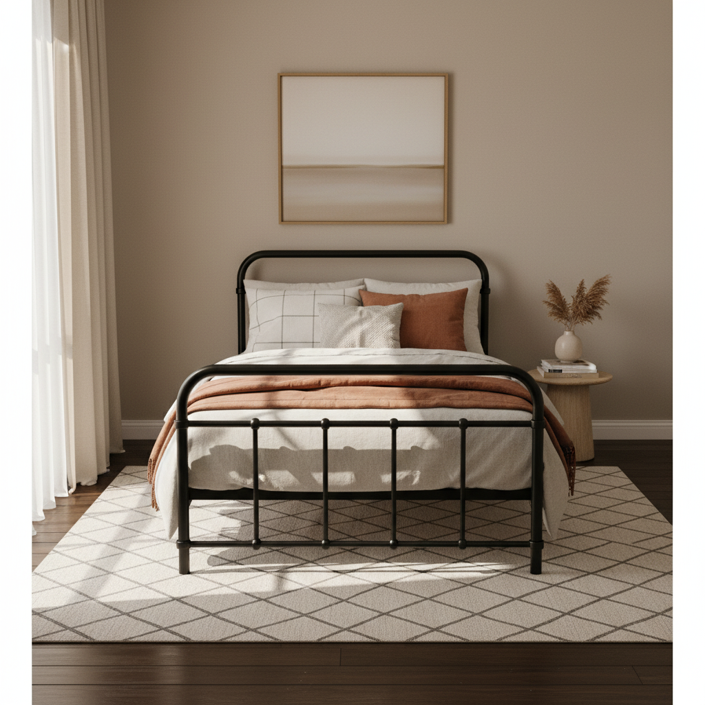 TWSC Bed Frame Metal Bed Frame LEO - Single (Black)