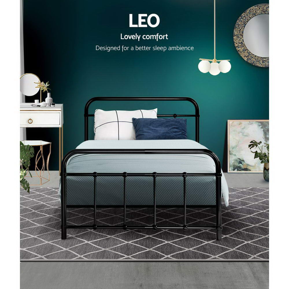 TWSC Bed Frame Metal Bed Frame LEO - Single (Black)