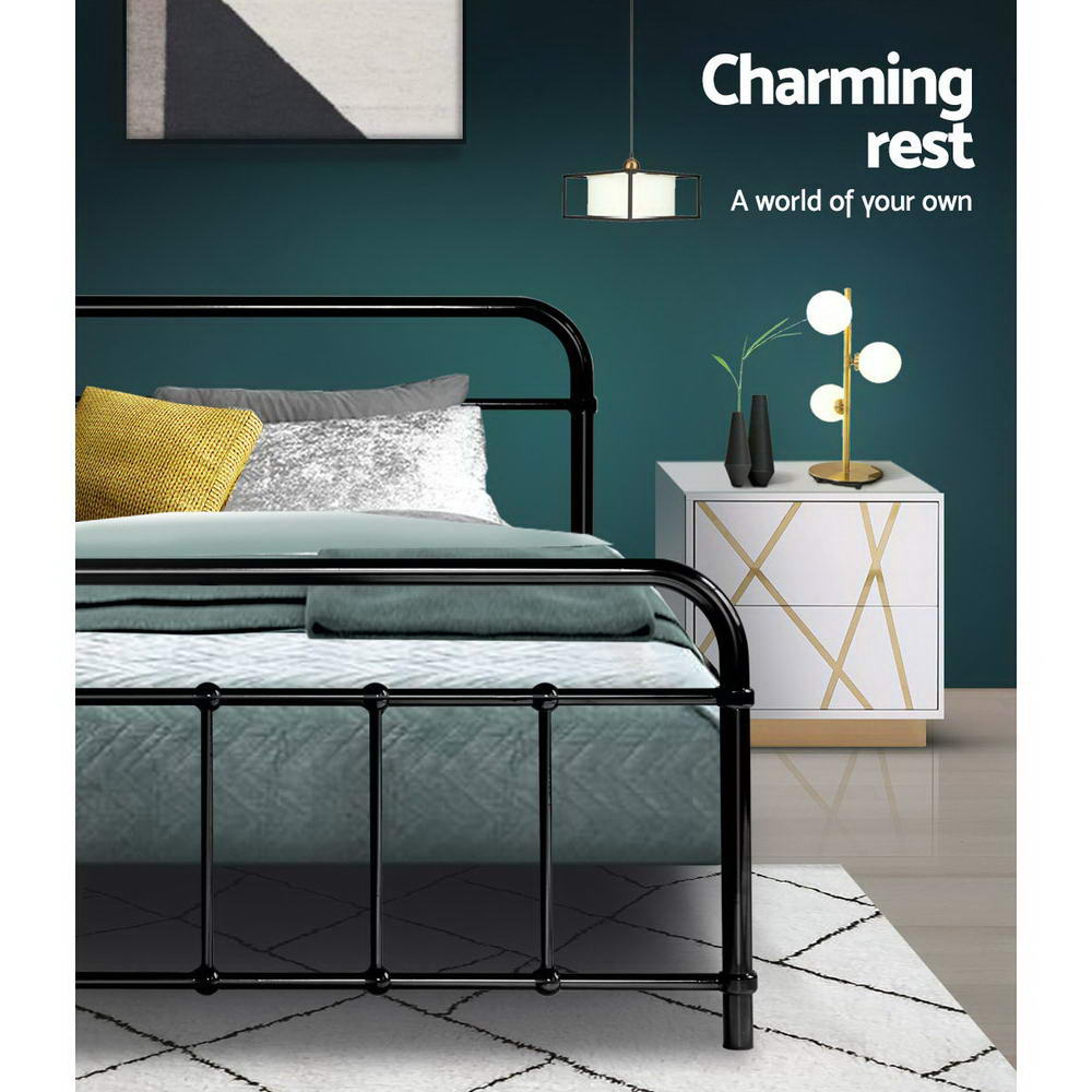 TWSC Bed Frame Metal Bed Frame LEO - Single (Black)