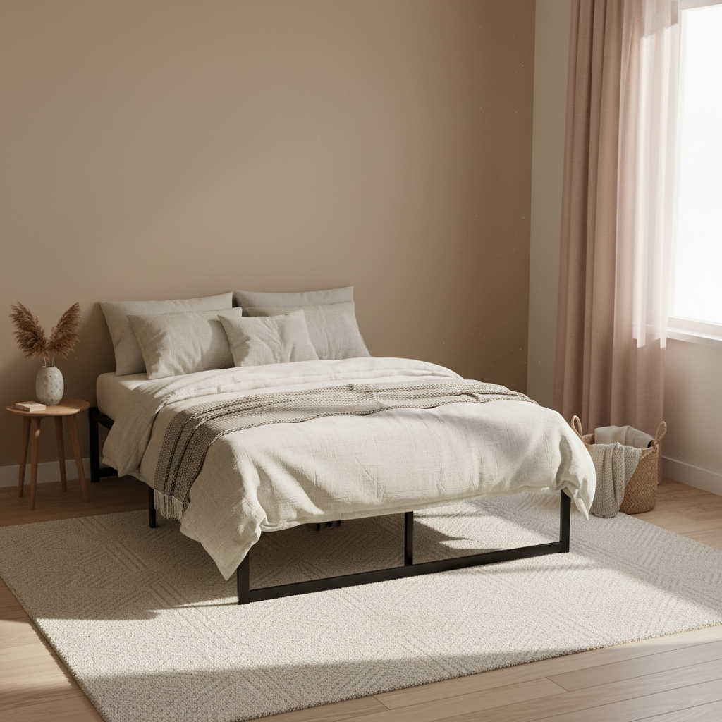 TWSC Bed Frame Double Size Metal Bed Frame TINO